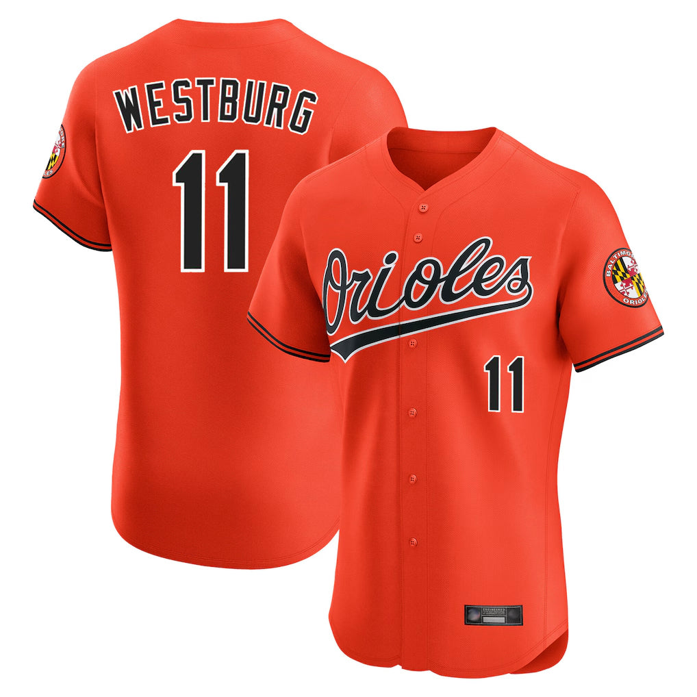 Baltimore Orioles #11 Jordan Westburg Player Orange Jereymy Limited Elite Home Game Stitched Jerseys