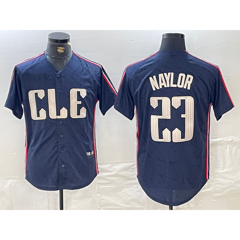 Cleveland Guardians #23 Josh Naylor Navy Jereymy 2024 City Connect Limited Stitched Jersey