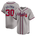 Atlanta Braves #30 Drake Baldwin Player Gray Jereymy Limited Home Game Stitched Jerseys