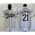 Pittsburgh Pirates #21 Roberto Clemente White Jereymy Cool Base Stitched Jersey