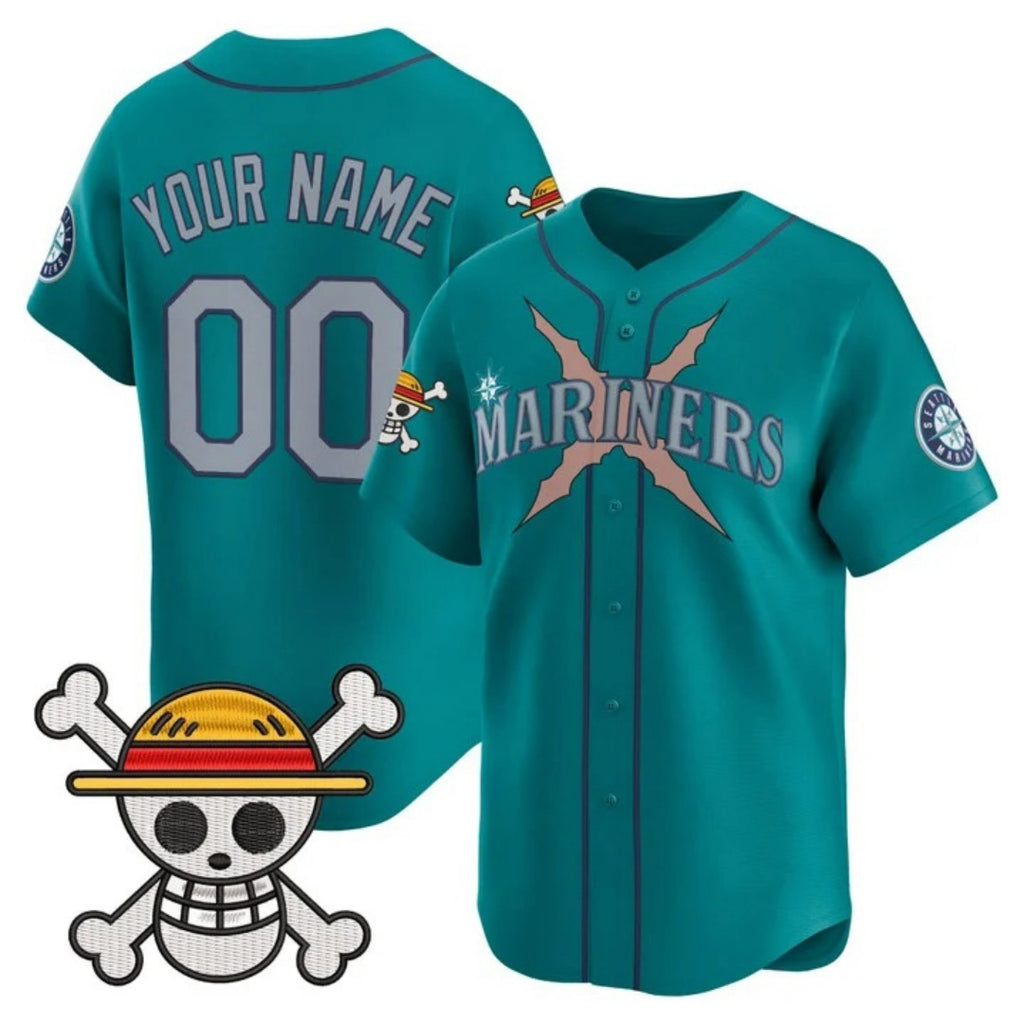 Custom Seattle Mariners x One Piece Teal Jereymy Vapor Premier Limited Jersey - Stitched