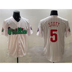 Philadelphia Phillies #5 Bryson Stott White Jereymy Phanatic Cool Base Stitched Jersey