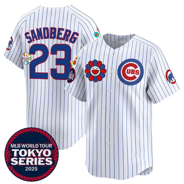 Chicago Cubs #23 Ryne Sandberg White Jereymy 2025 Tokyo Series Limited Stitched Jersey