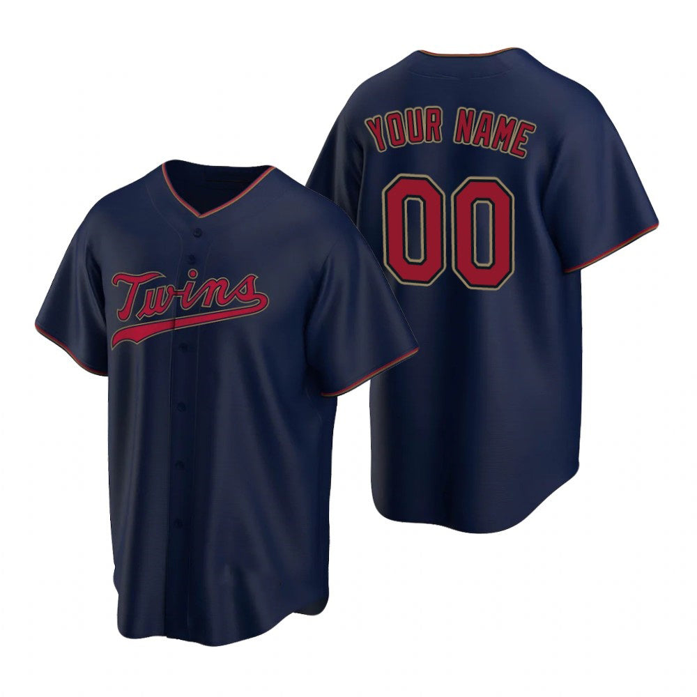 Custom Minnesota Twins Navy Jereymy 2020 Stitched Cool Base Jersey