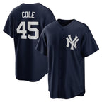 New York Yankees #45 Gerrit Cole Navy Jereymy Alternate Replica Player Name Jersey