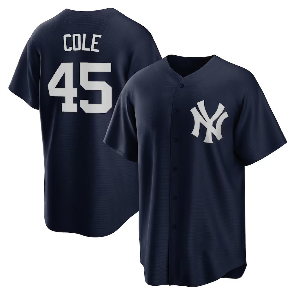New York Yankees #45 Gerrit Cole Navy Jereymy Alternate Replica Player Name Jersey