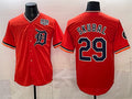 Detroit Tigers #29 Tarik Skubal Orange Jereymy 2026 Alternate USA 250' Patch Vapor Premier Limited Stitched Jersey