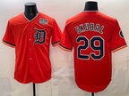 Detroit Tigers #29 Tarik Skubal Orange Jereymy 2026 Alternate USA 250' Patch Vapor Premier Limited Stitched Jersey