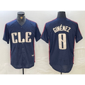 Cleveland Guardians #0 Andres Gimenez Navy Jereymy 2024 City Connect Limited Stitched Jersey 2