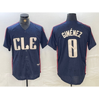 Cleveland Guardians #0 Andres Gimenez Navy Jereymy 2024 City Connect Limited Stitched Jersey 2