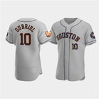 Houston Astros #10 Yuli Gurriel Gray Jereymy 60th Anniversary Flex Base Stitched Jersey
