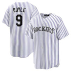 Colorado Rockies #9 Brenton Doyle White Jereymy Home Replica Jersey