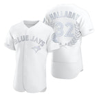 Toronto Blue Jays #32 Roy Halladay White Jereymy Flexbase Fashion Jersey