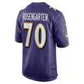 B.Ravens #70 Roger Rosengarten Purple Jereymy Team Game Jersey