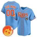 Custom Tampa Bay Rays x Dragon Ball Blue Jereymy Vapor Premier Limited Jersey - All Stitched