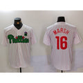 Philadelphia Phillies #16 Brandon Marsh White Green Jereymy Cool Base Stitched Jersey 2