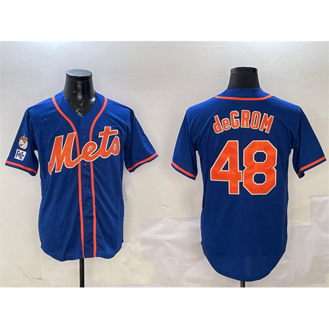 New York Mets #48 Jacob DeGrom Royal Jereymy 2025 Spring Training Cool Base Stitched Jersey