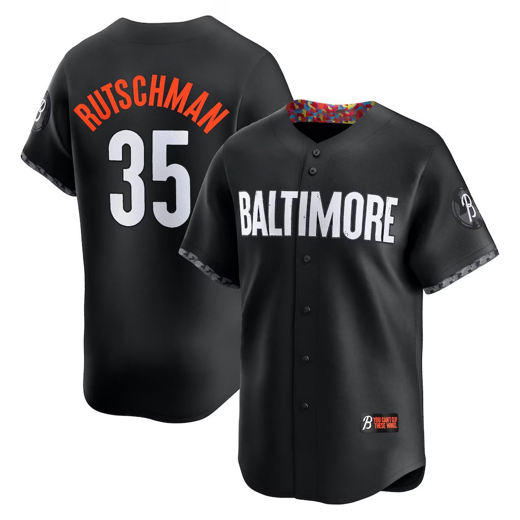 Baltimore Orioles #35 Adley Rutschman Black Jereymy City Connect Limited Player Jersey