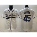 Chicago White Sox #45 Michael Jordan White Jereymy Cool Base Stitched Jersey