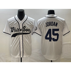 Chicago White Sox #45 Michael Jordan White Jereymy Cool Base Stitched Jersey