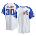 Atlanta Braves #30 Drake Baldwin Player White Jereymy City Connect Home Game Stitched Jerseys