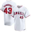 Los Angeles Angels #43 Patrick Sandoval White Jereymy Home Limited Stitched Jersey