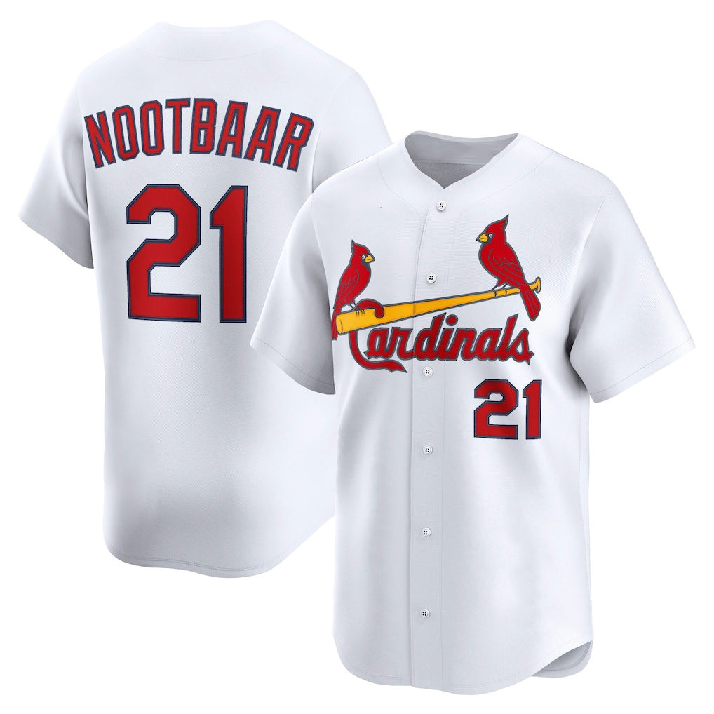 St. Louis Cardinals #21 Lars Nootbaar White Jereymy Home Limited Player Jersey