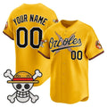 Custom Baltimore Orioles x One Piece Gold Jereymy Vapor Premier Limited Jersey - Stitched