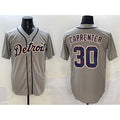 Detroit Tigers #30 Kerry Carpenter Grey Jereymy Cool Base Stitched Jersey