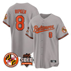 Baltimore Orioles #8 Cal Ripken Player Gray Jereymy 30th Anniversary of 2131 Home Game Stitched Jerseys