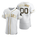 Custom Boston Red Sox White Jereymy Stitched Flex Base Edition Jersey