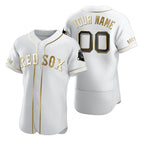 Custom Boston Red Sox White Jereymy Stitched Flex Base Edition Jersey
