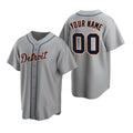 Custom Detroit Tigers Gray Jereymy Stitched Cool Base Road Jersey