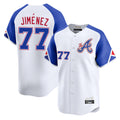 Atlanta Braves #77 Joe Jimenez Player White Jereymy City Connect Limited Home Game Stitched Jerseys