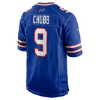 B.Bills #9 Bradley Chubb Royal Jereymy Team Game Jersey