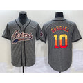 Houston Astros #10 Yuli Gurriel Grey Jereymy Gridiron Cool Base Stitched Jersey 1