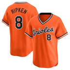 Baltimore Orioles #8 Cal Ripken Jr. Orange Jereymy Throwback Cooperstown Limited Jersey