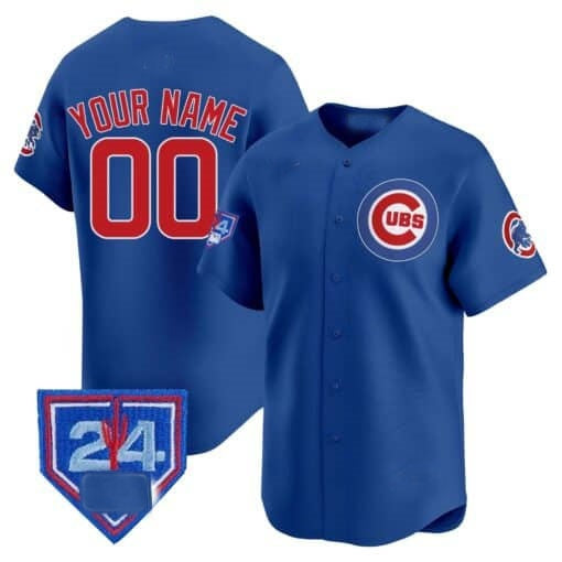 Custom Chicago Cubs 2024 Spring Training Patch Vapor Premier Limited Jersey V2 ¨C Royal Jereymy