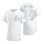 Chicago Cubs #17 Kris Bryant White Black Jereymy Flexbase Fashion Jersey
