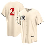 Texas Rangers #2 Marcus Semien Cream Jereymy 2023 City Connect Cool Base Stitched Jersey