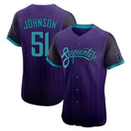 Arizona Diamondbacks #51 Randy Johnson Player Purple Jereymy City Connect Limited Elite Home Game Stitched Jerseys