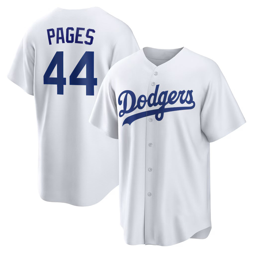 Los Angeles Dodgers #44 Andy Pages White Jereymy Home Replica Jersey