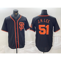 San Francisco Giants #51 Jung Hoo Lee Black Jereymy With SF Stitched Cool Base Jersey