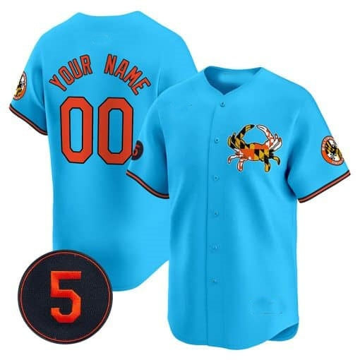 Custom Baltimore Orioles Robinson Patch Vapor Premier Limited Jersey V3 ¨C Blue Jereymy