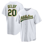 Oakland Athletics #20 Zack Gelof White Jereymy Home Replica Jersey