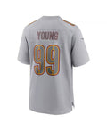 W.Commanders #99 Chase Young Gray Jereymy Atmosphere Fashion Game Jersey