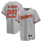 Baltimore Orioles #25 Pete Alonso Player Gray Jereymy Home Game Stitched Jerseys