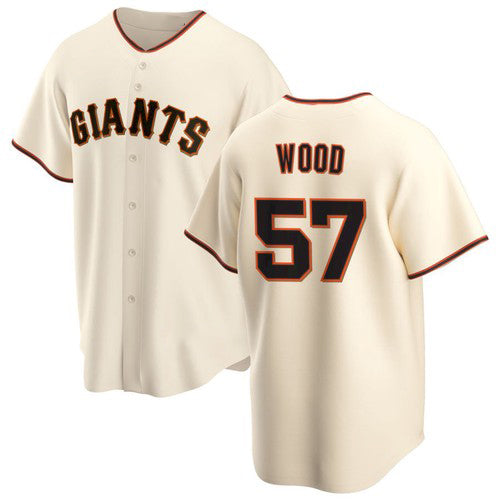 San Francisco Giants #57 Alex Wood Cream Jereymy Home Jersey