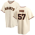 San Francisco Giants #57 Alex Wood Cream Jereymy Home Jersey