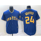 Seattle Mariners #24 Ken Griffey Blue Jereymy 2023 City Connect Cool Base Stitched Jersey